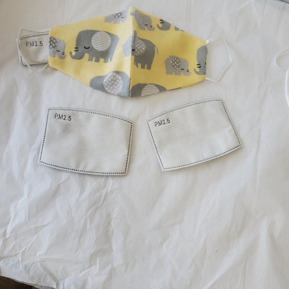 Facemask with 3 filters included